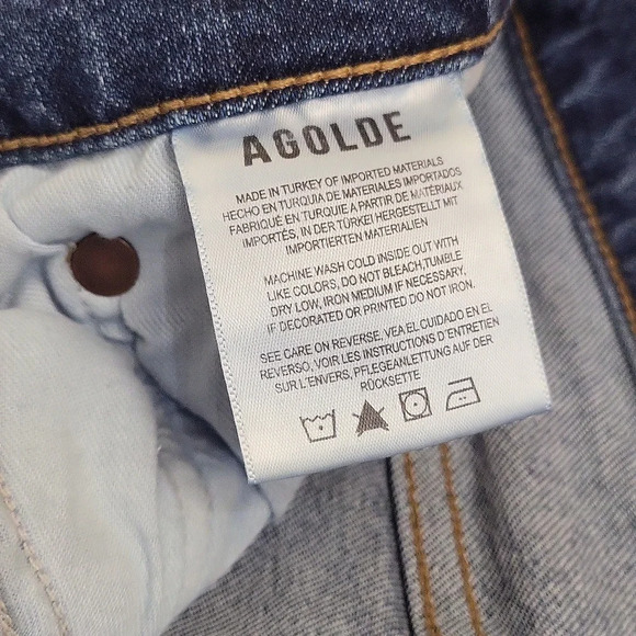 AGOLDE Kye Mid Rise Straight Crop Jeans in Forseen Size 29 - Picture 5 of 5